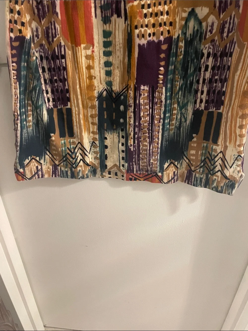 NWOT VTG 90's Chaps Ralph Lauren Large Multicolor cotton Aztec S/S Polo Shirt